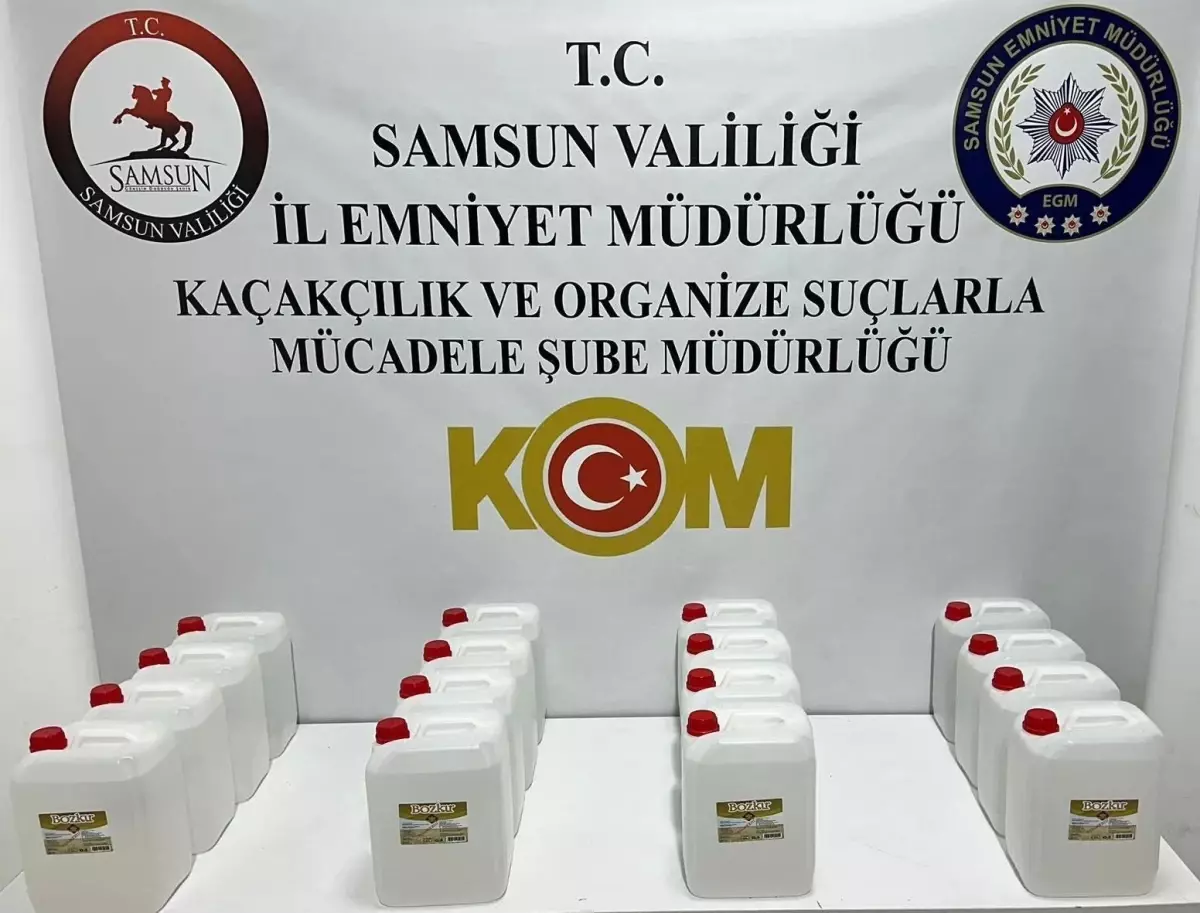 Samsun’da Kaçak Etil Alkol Operasyonu
