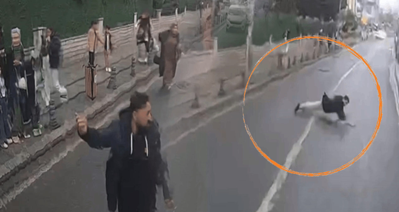 Akıl almaz olay: Seyir halindeki otobüsün önüne yattı